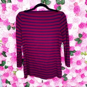 Old Navy Striped Top Red and Navy - Medium